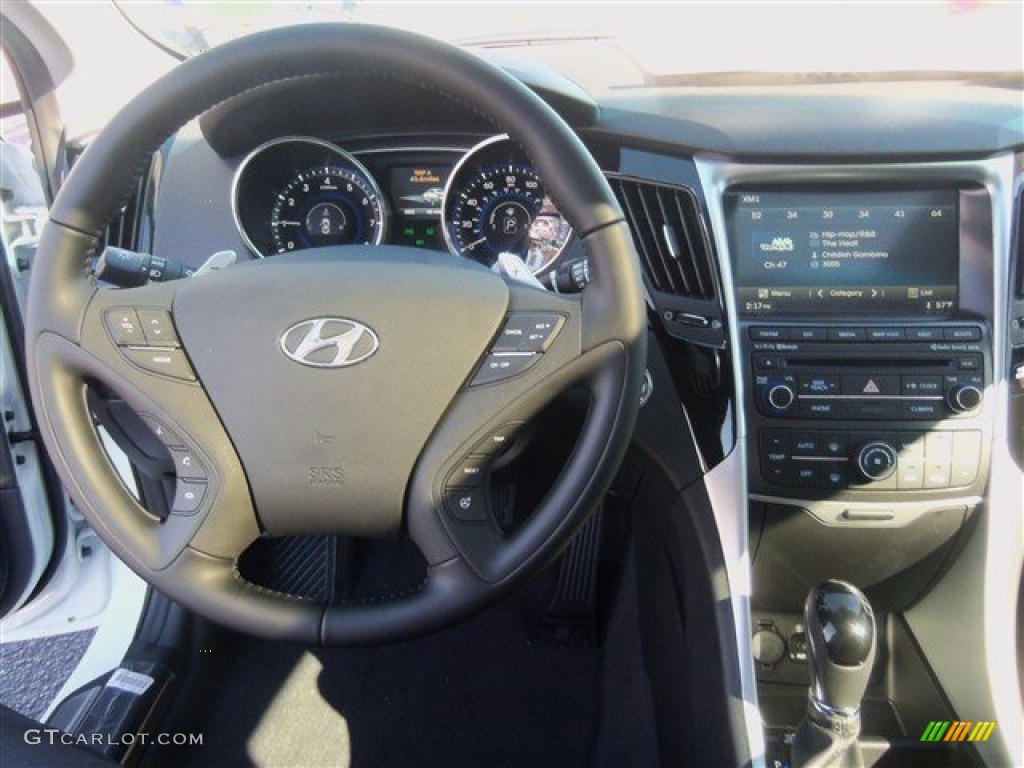 2014 Sonata Limited 2.0T - Pearl White / Black photo #6