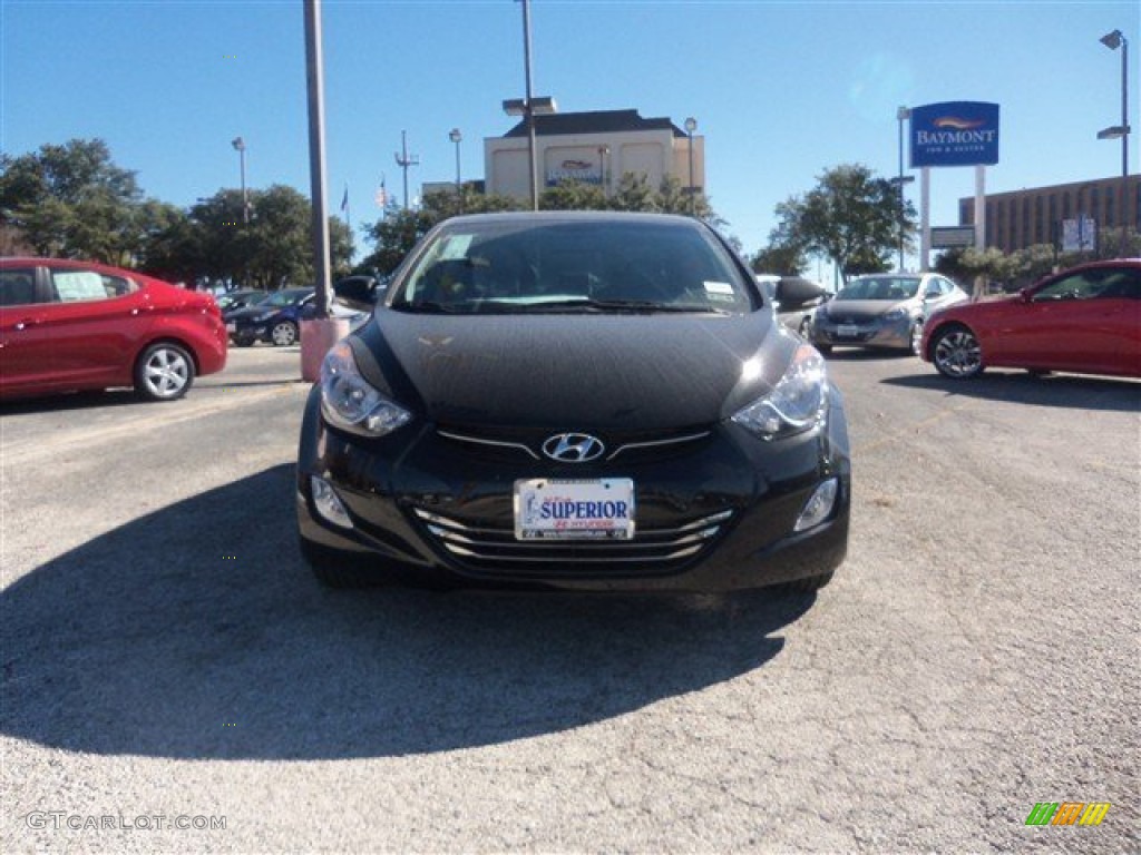 2013 Elantra Limited - Black / Gray photo #2