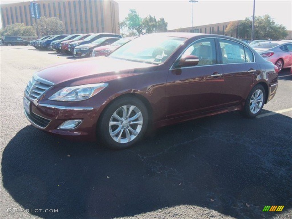 2013 Genesis 3.8 Sedan - Cabernet Red Pearl / Cashmere photo #1