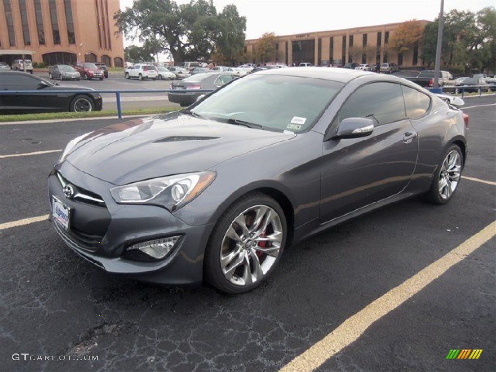 2013 Genesis Coupe 3.8 Track - Empire State Gray / Black Leather photo #1