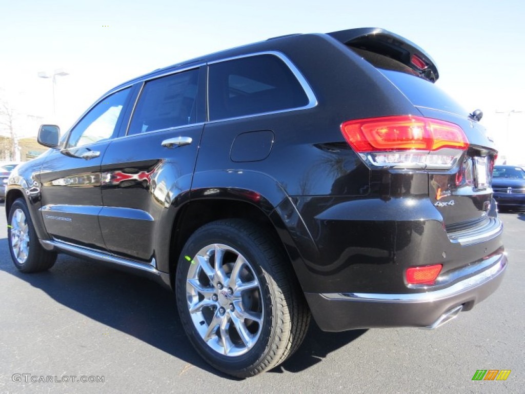 2014 Grand Cherokee Summit 4x4 - Brilliant Black Crystal Pearl / Summit Grand Canyon Jeep Brown Natura Leather photo #2