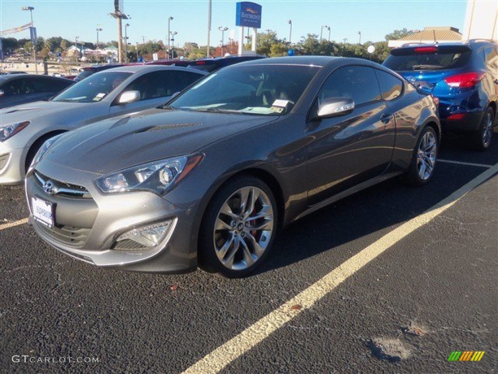 2013 Genesis Coupe 3.8 Track - Empire State Gray / Black Leather photo #1