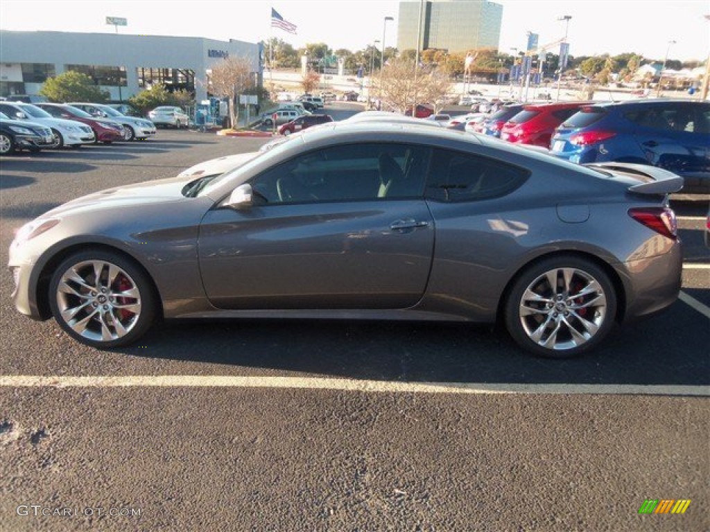 2013 Genesis Coupe 3.8 Track - Empire State Gray / Black Leather photo #3