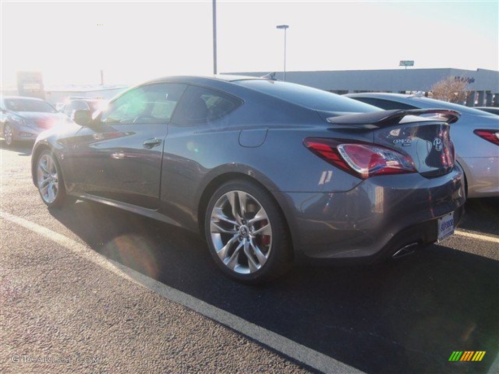 2013 Genesis Coupe 3.8 Track - Empire State Gray / Black Leather photo #4