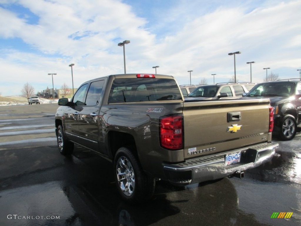 2014 Silverado 1500 LTZ Z71 Crew Cab 4x4 - Brownstone Metallic / Jet Black photo #3