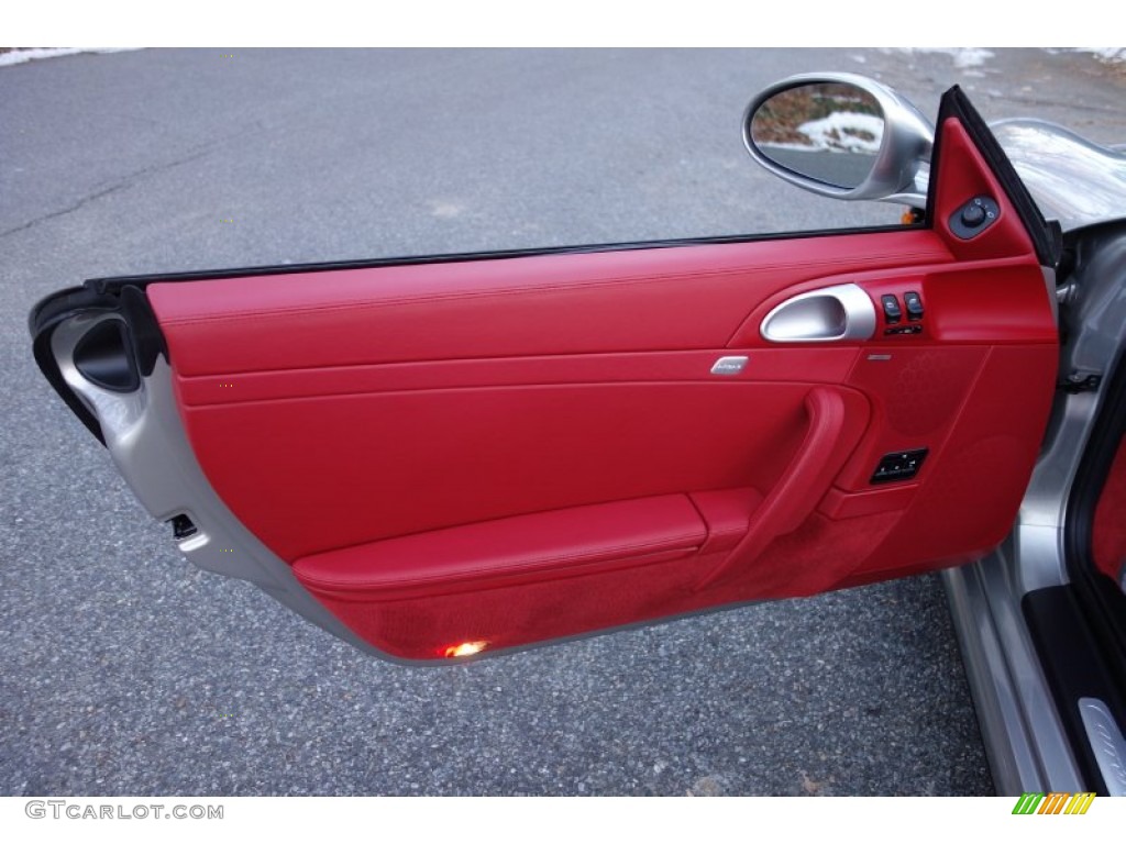 2011 911 Carrera 4S Cabriolet - Platinum Silver Metallic / Carrera Red photo #12