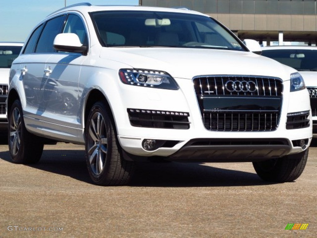 2014 Q7 3.0 TFSI quattro - Glacier White Metallic / Cardamom Beige photo #1