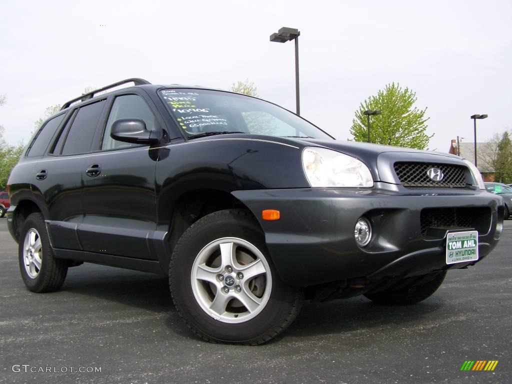 2004 Santa Fe GLS 4WD - Moonlit Blue / Beige photo #1