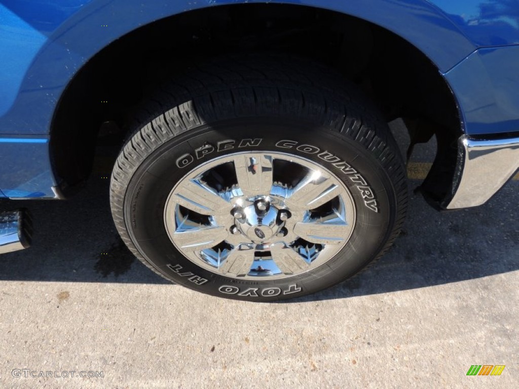 2011 F150 XLT SuperCab - Blue Flame Metallic / Steel Gray photo #21