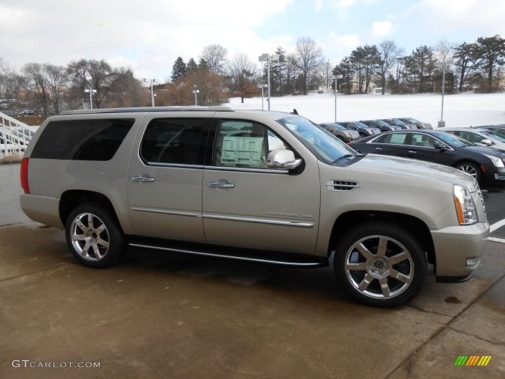 Silver Coast Metallic 2014 Cadillac Escalade ESV Luxury AWD Exterior Photo #88995112