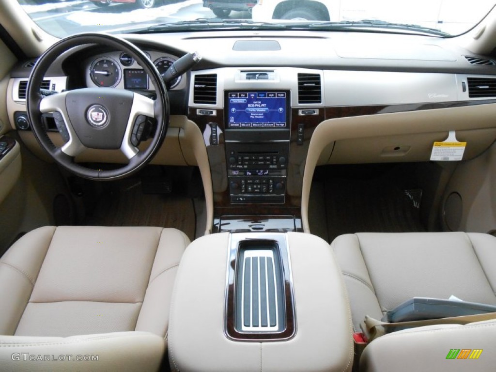 2014 Cadillac Escalade ESV Luxury AWD Cashmere/Cocoa Dashboard Photo #88995235