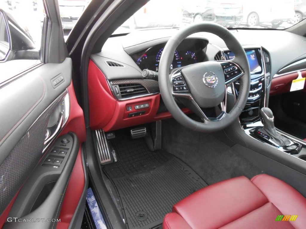 Morello Red/Jet Black Interior 2014 Cadillac ATS 2.0L Turbo AWD Photo #88996268