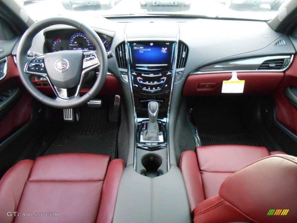 2014 Cadillac ATS 2.0L Turbo AWD Morello Red/Jet Black Dashboard Photo #88996322