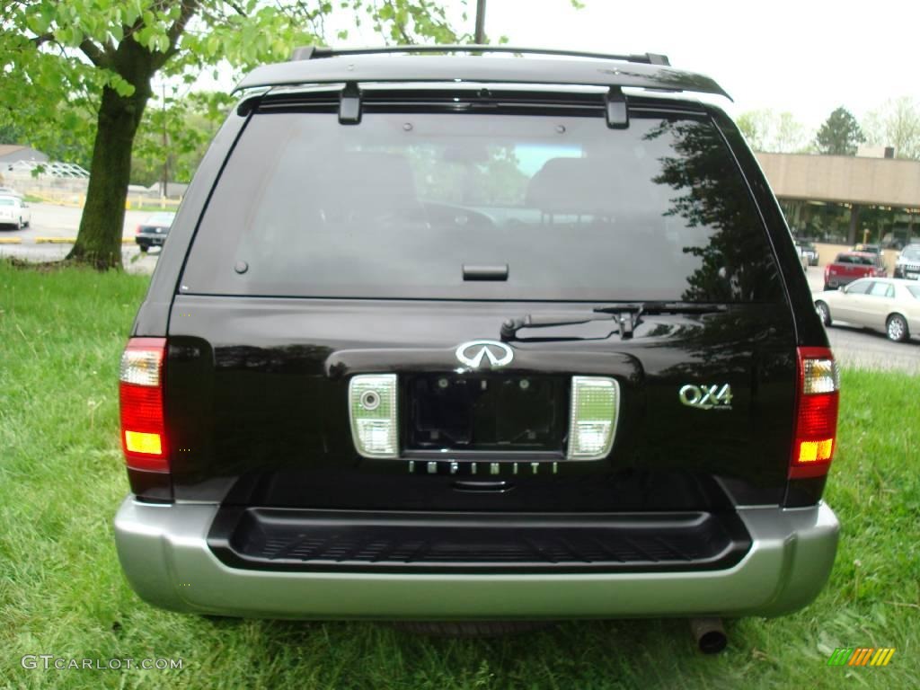 2001 QX4 4x4 - Black Obsidian / Graphite photo #8