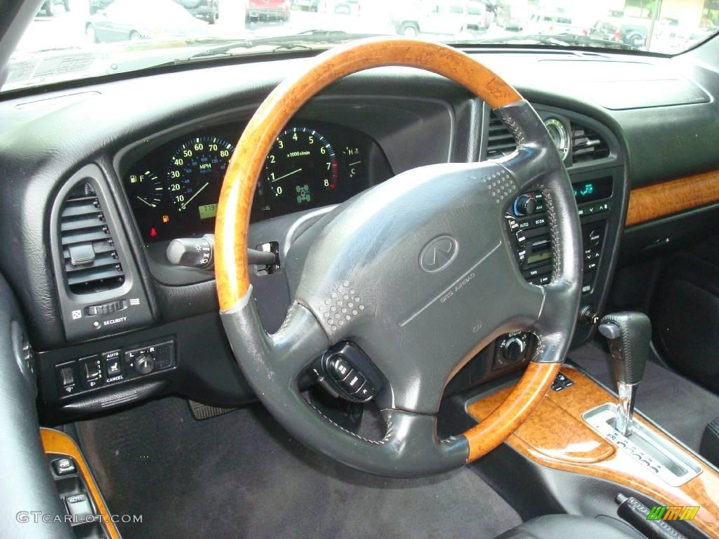 2001 QX4 4x4 - Black Obsidian / Graphite photo #12