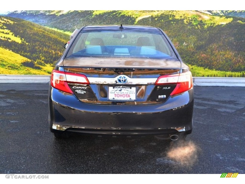 2014 Camry Hybrid XLE - Attitude Black Metallic / Ivory photo #4