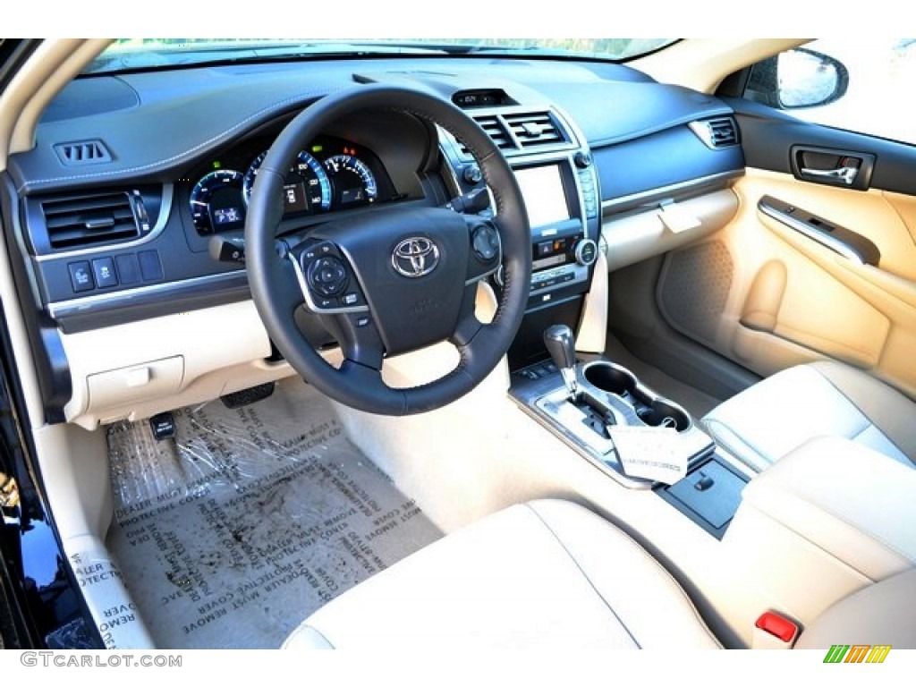 2014 Camry Hybrid XLE - Attitude Black Metallic / Ivory photo #5