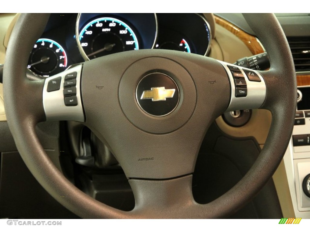 2009 Chevrolet Malibu LT Sedan Cocoa/Cashmere Steering Wheel Photo #89001146
