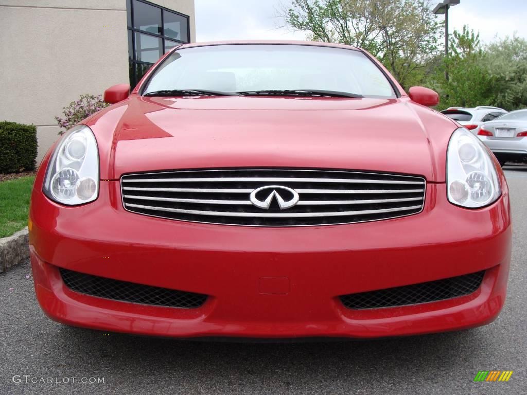 2007 G 35 Coupe - Laser Red / Wheat Beige photo #2