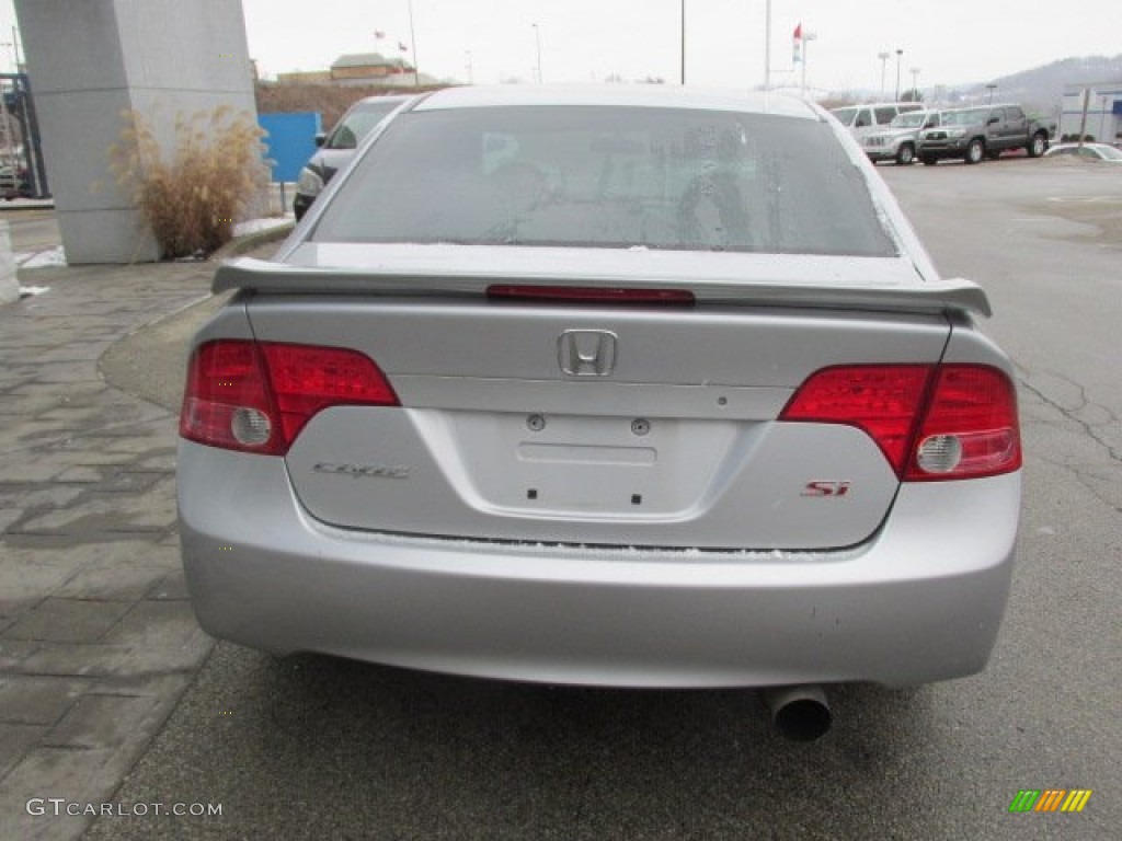 2007 Civic Si Sedan - Alabaster Silver Metallic / Black photo #8