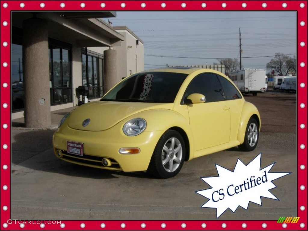 2004 New Beetle GLS 1.8T Coupe - Sunflower Yellow / Black photo #1