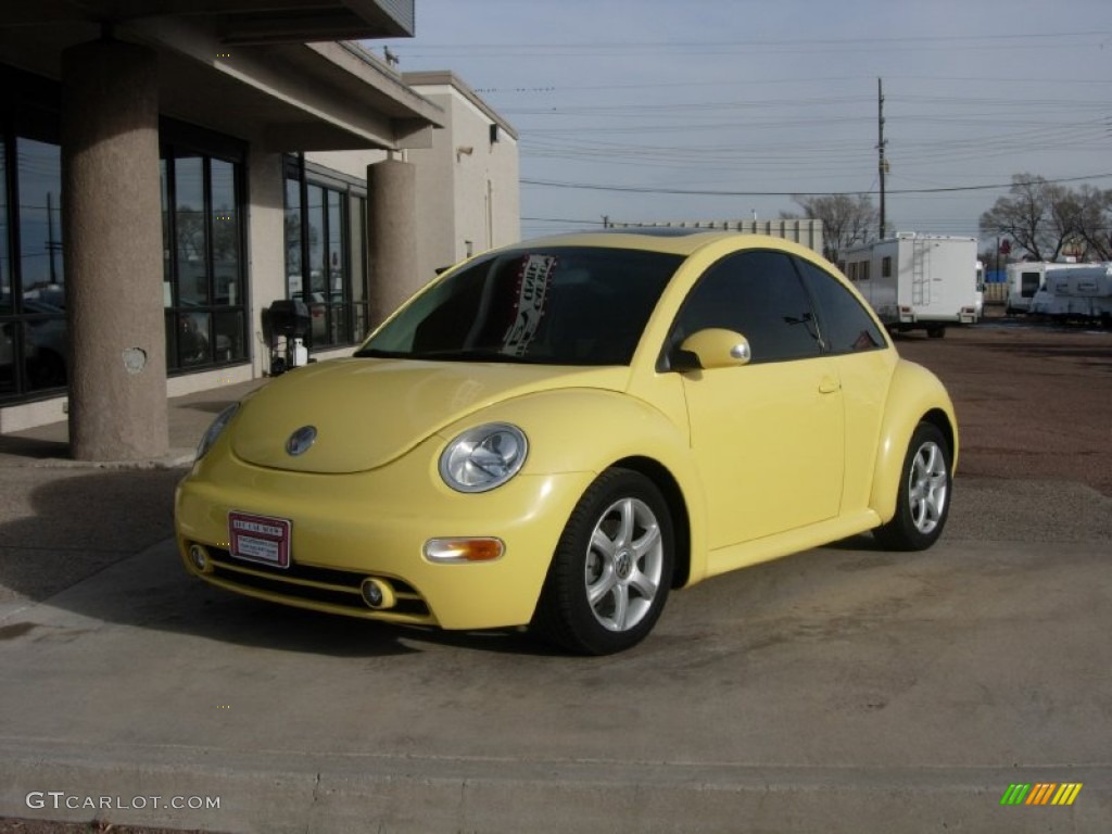 2004 New Beetle GLS 1.8T Coupe - Sunflower Yellow / Black photo #8