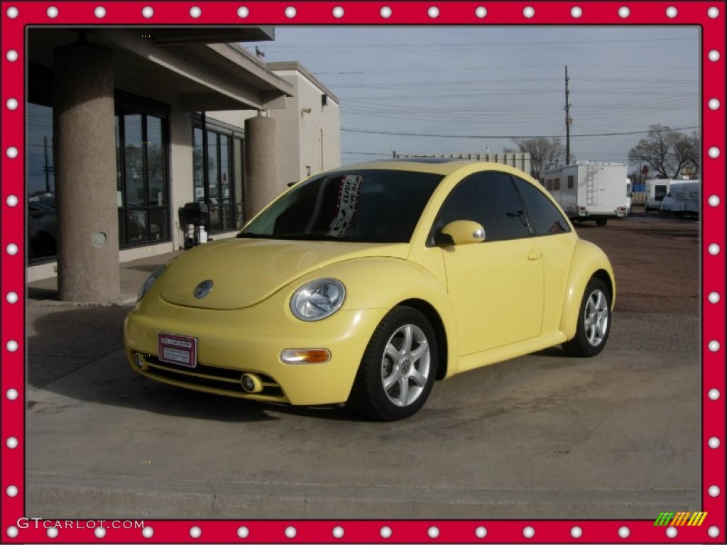 2004 New Beetle GLS 1.8T Coupe - Sunflower Yellow / Black photo #16