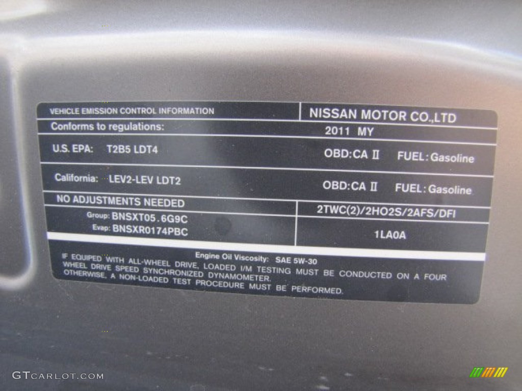 2011 Infiniti QX 56 Info Tag Photos