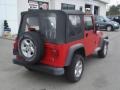 2003 Flame Red Jeep Wrangler SE 4x4  photo #2
