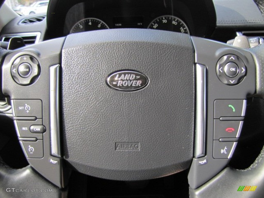 2013 Land Rover Range Rover Sport HSE Ebony Steering Wheel Photo #89006069