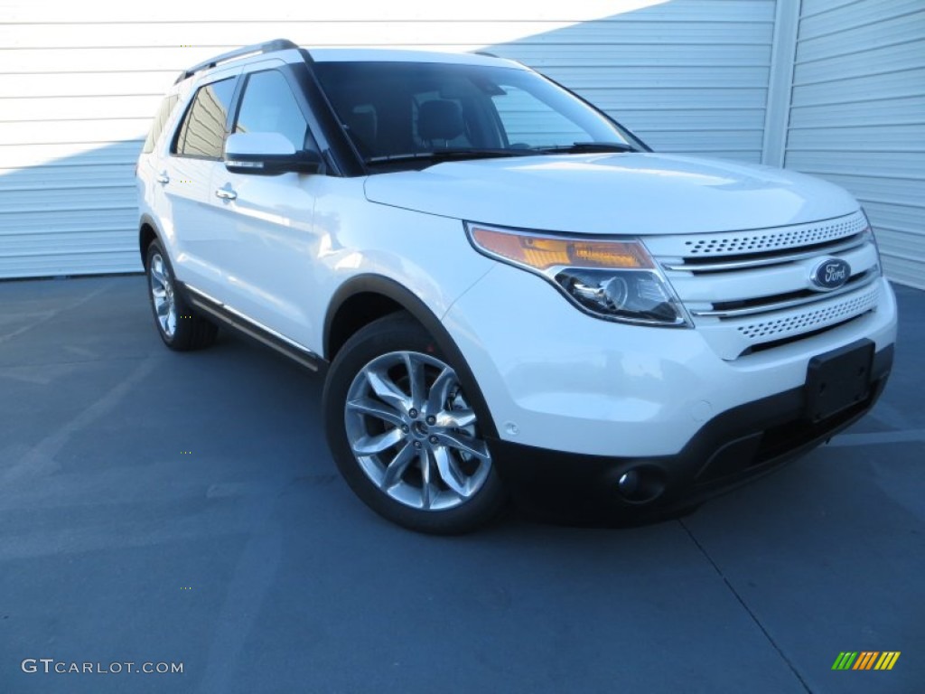 2014 Explorer Limited - White Platinum / Charcoal Black photo #1