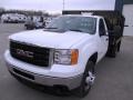 2014 Summit White GMC Sierra 3500HD Regular Cab Stake Truck  photo #3