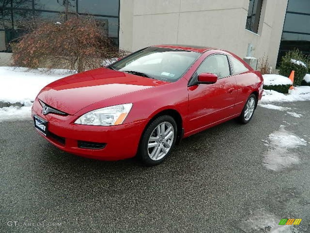 2004 Accord EX-L Coupe - San Marino Red Pearl / Ivory photo #3