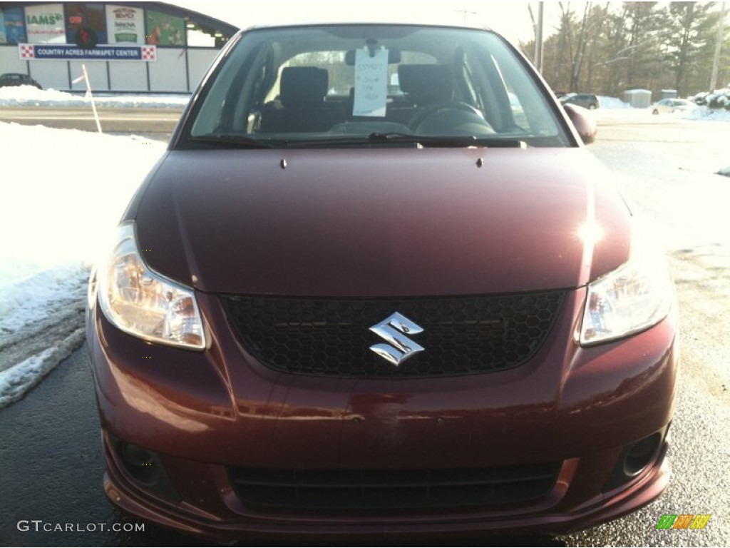 2008 SX4 Sport Sedan - Cherry Red Metallic / Black photo #3