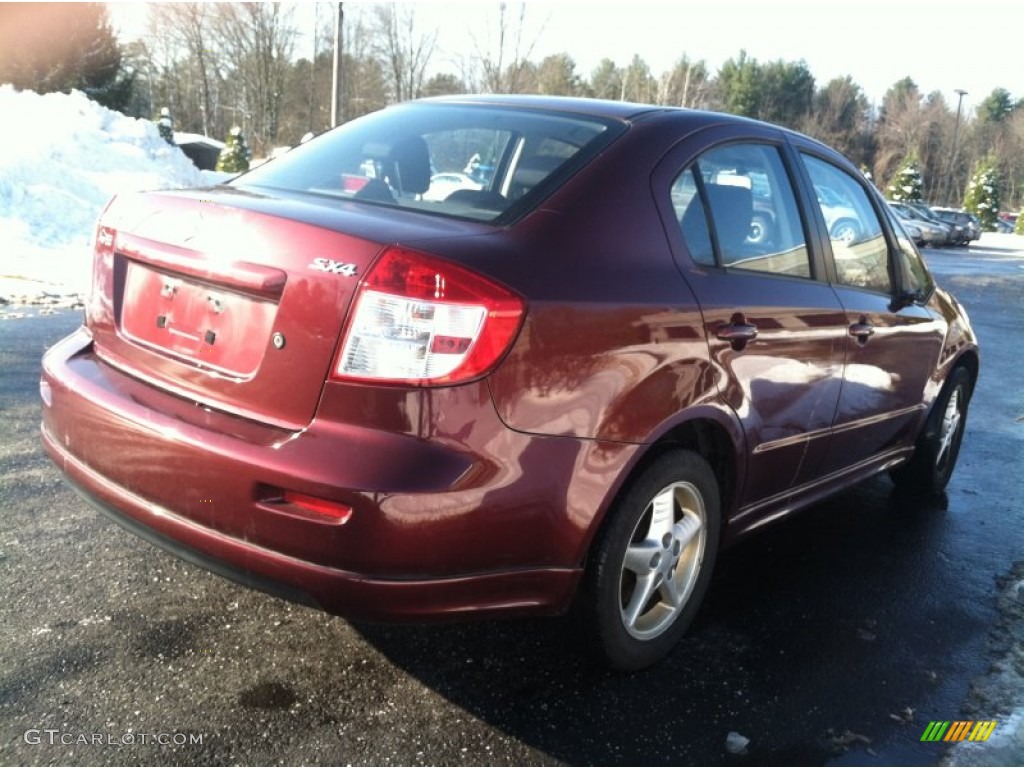 2008 SX4 Sport Sedan - Cherry Red Metallic / Black photo #6