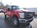 Vermillion Red - F350 Super Duty XL SuperCab 4x4 Utility Truck Photo No. 2
