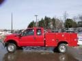 Vermillion Red - F350 Super Duty XL SuperCab 4x4 Utility Truck Photo No. 5