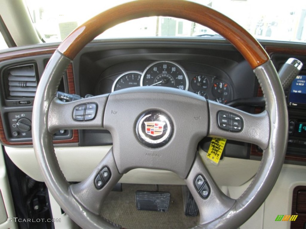 2004 Cadillac Escalade AWD Shale Steering Wheel Photo #89011659