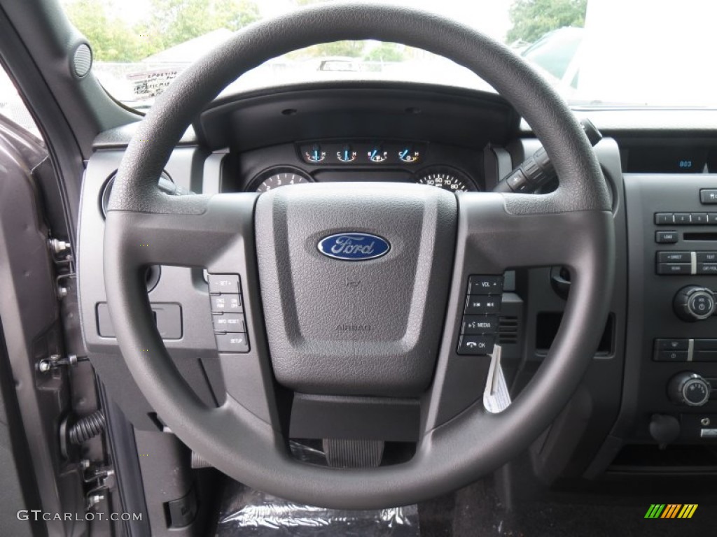 2014 Ford F150 STX SuperCab Steel Grey Steering Wheel Photo #89012232