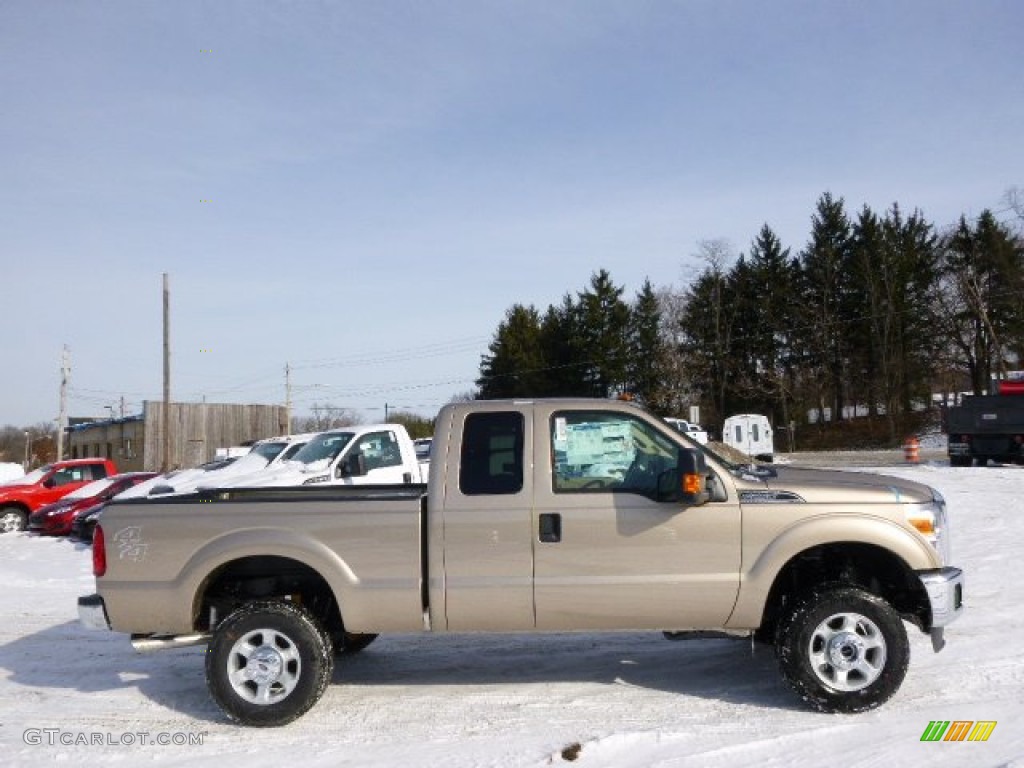 2014 F250 Super Duty XLT SuperCab 4x4 - Pale Adobe Metallic / Adobe photo #1