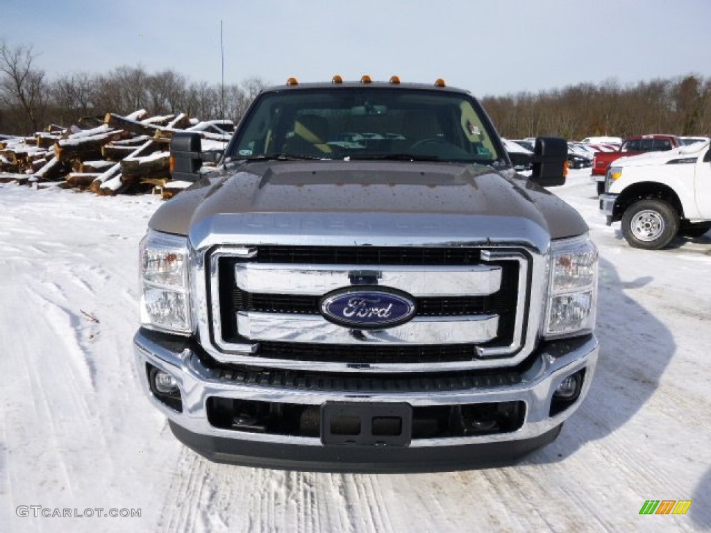 2014 F250 Super Duty XLT SuperCab 4x4 - Pale Adobe Metallic / Adobe photo #3