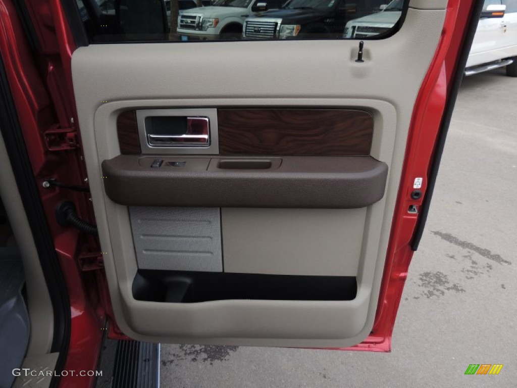 2010 F150 Platinum SuperCrew - Red Candy Metallic / Tan photo #11