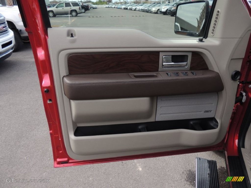 2010 F150 Platinum SuperCrew - Red Candy Metallic / Tan photo #15