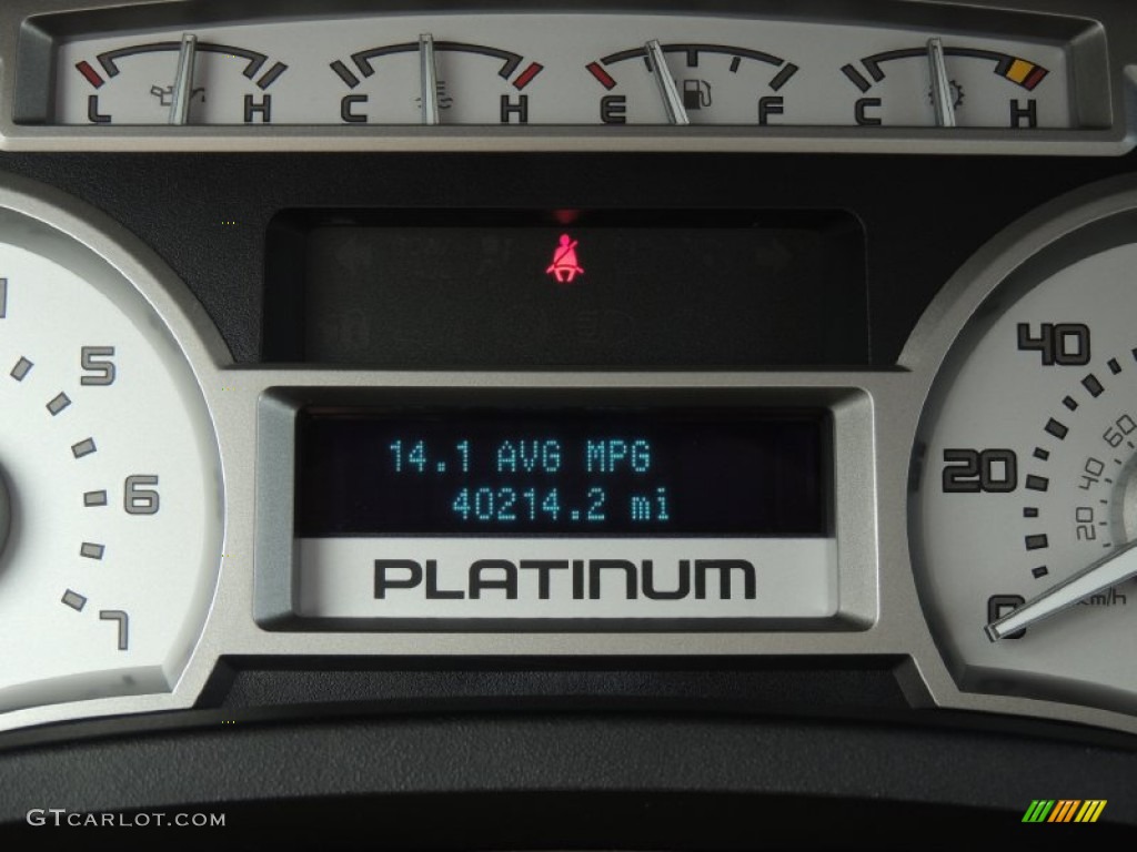 2010 F150 Platinum SuperCrew - Red Candy Metallic / Tan photo #18