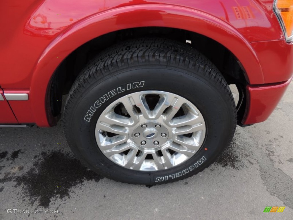 2010 F150 Platinum SuperCrew - Red Candy Metallic / Tan photo #28