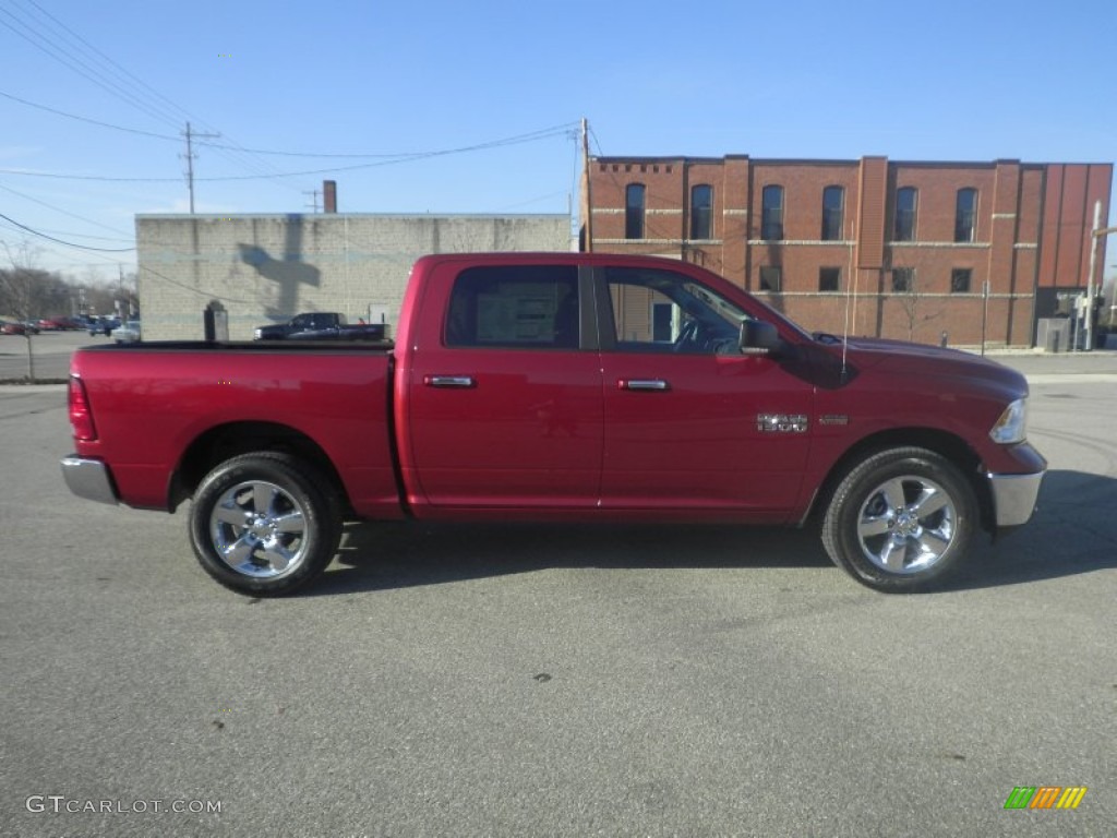 2014 1500 SLT Crew Cab 4x4 - Deep Cherry Red Crystal Pearl / Black/Diesel Gray photo #2