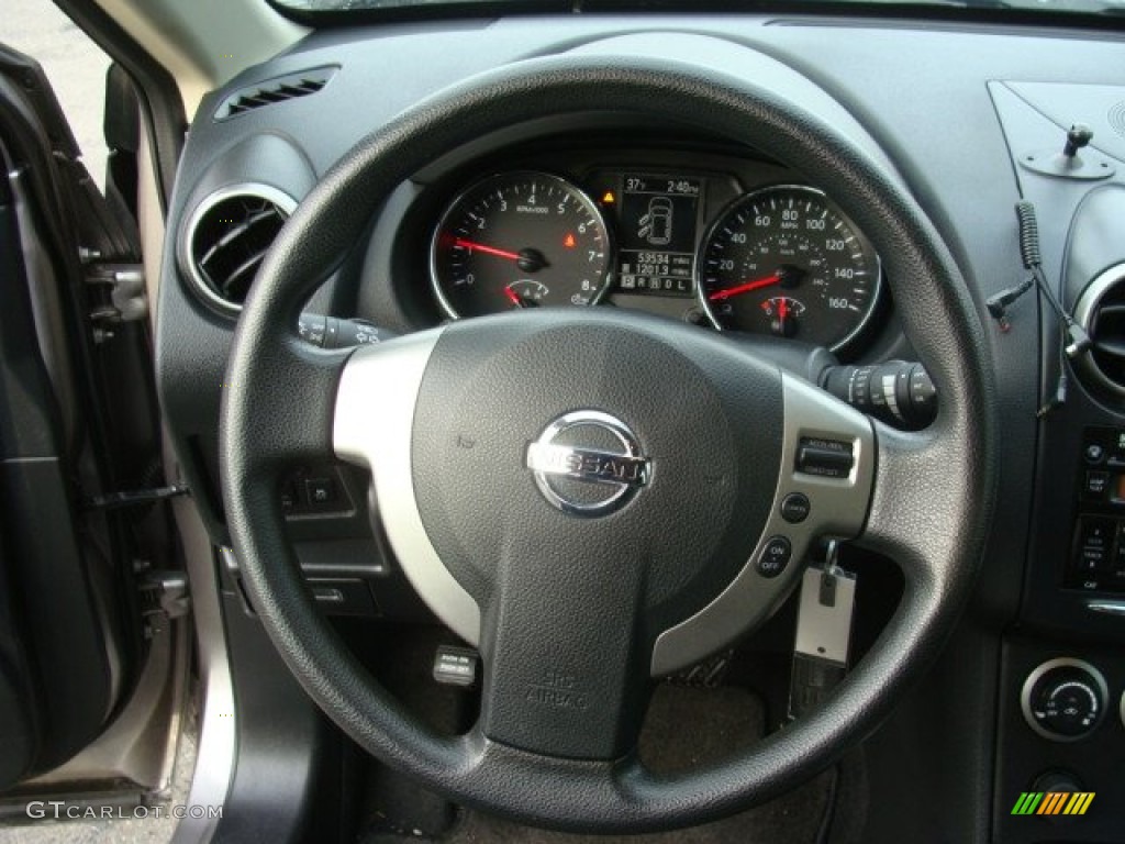 2011 Rogue S AWD - Platinum Graphite / Black photo #13