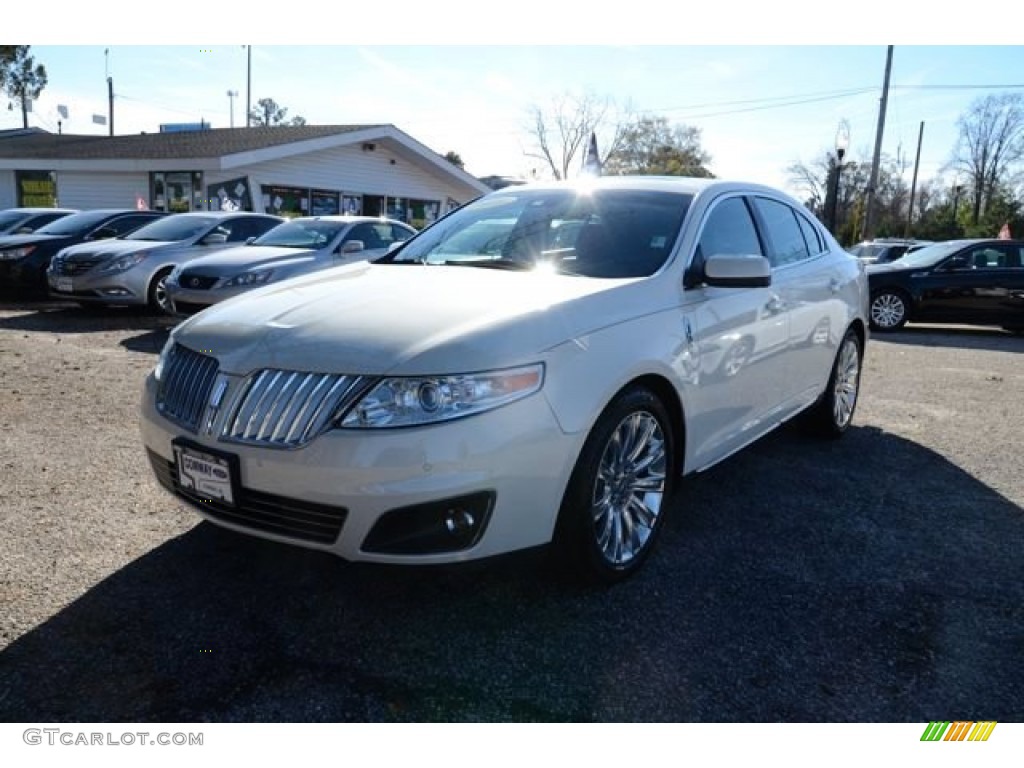 2009 MKS AWD Sedan - White Suede / Charcoal Black photo #1