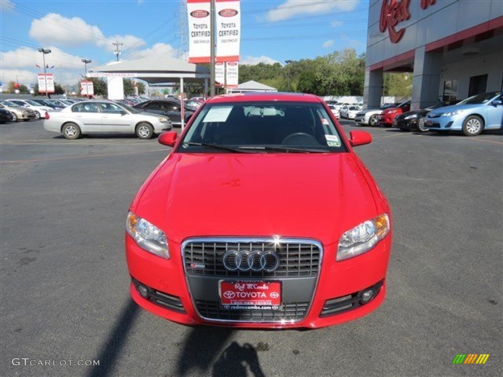 2008 A4 2.0T Sedan - Brilliant Red / Black photo #2