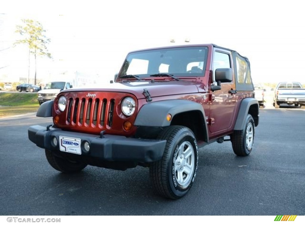 Deep Cherry Red Crystal Pearl Jeep Wrangler